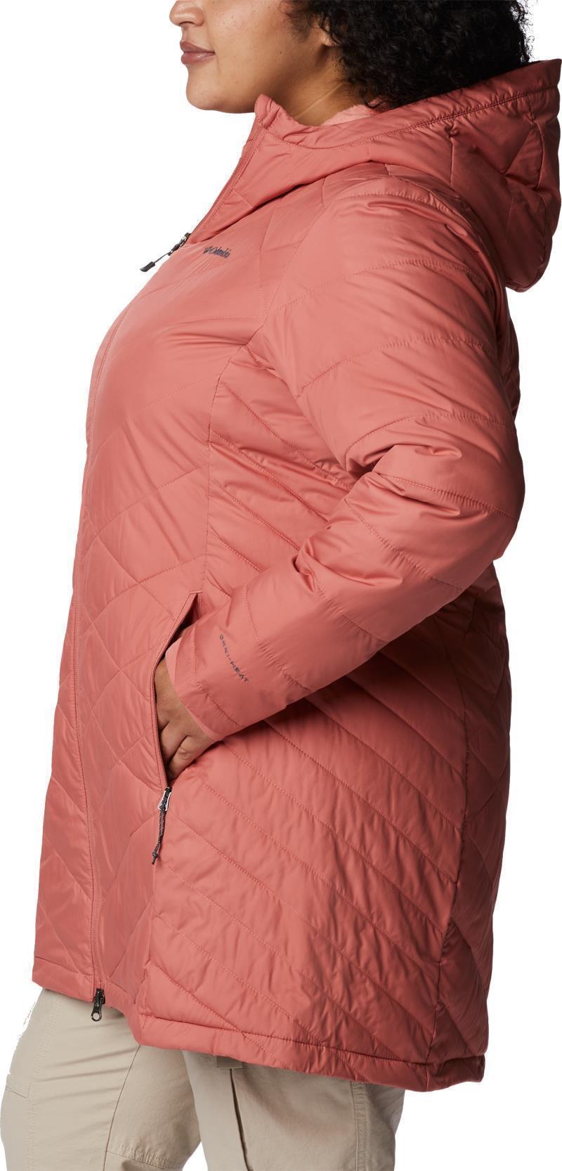 Heavenly Long Hooded Jacket, Extended - Womens - Dark Coral 5