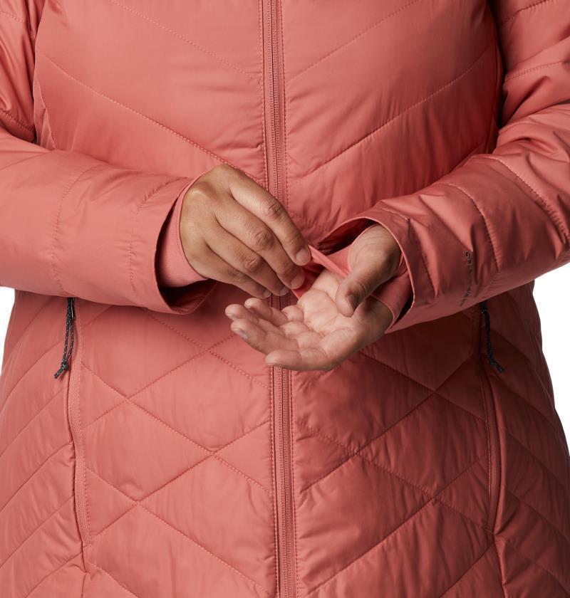 Heavenly Long Hooded Jacket, Extended - Womens - Dark Coral 7