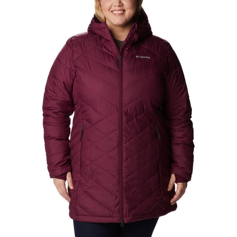 Heavenly Long Hooded Jacket, Extended - Womens - Marionberry 1