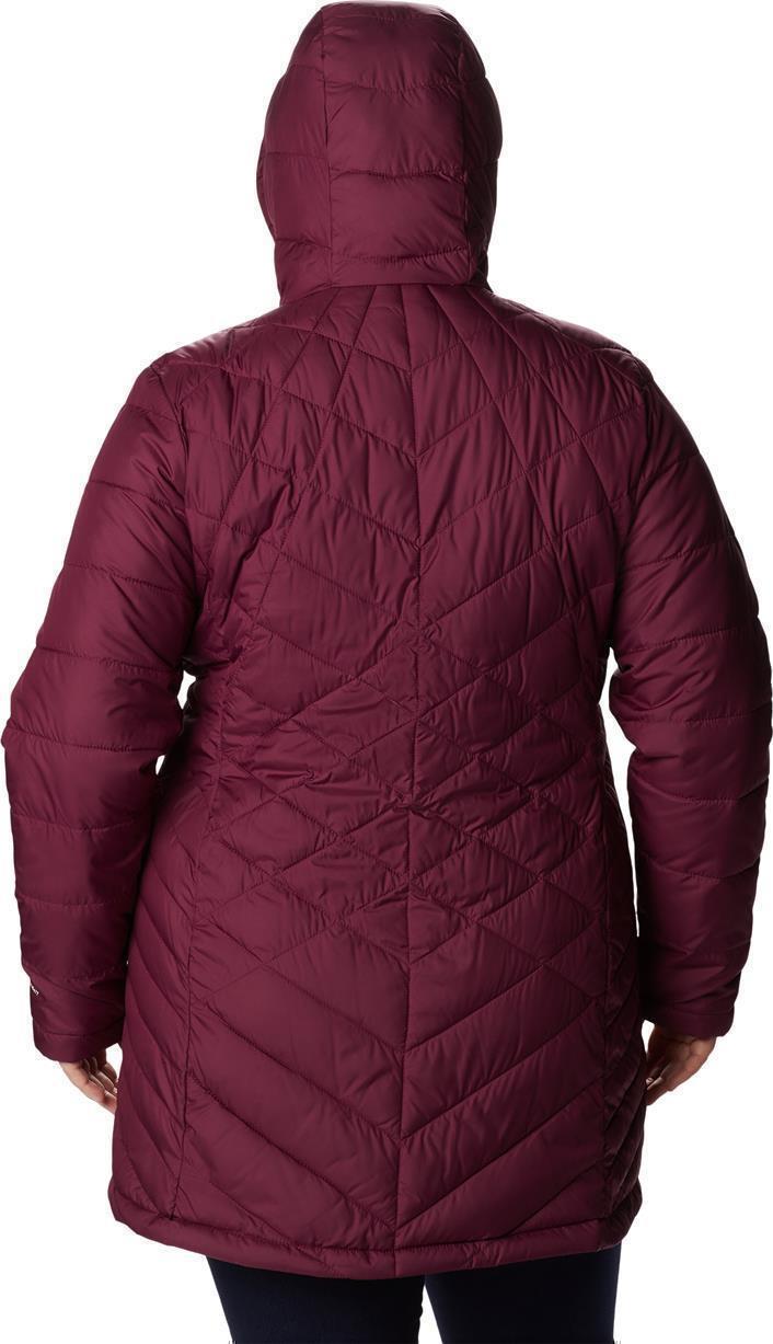 Heavenly Long Hooded Jacket, Extended - Womens - Marionberry 2