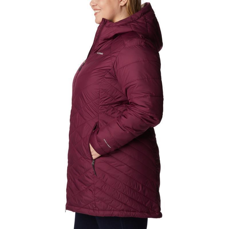 Heavenly Long Hooded Jacket, Extended - Womens - Marionberry 3