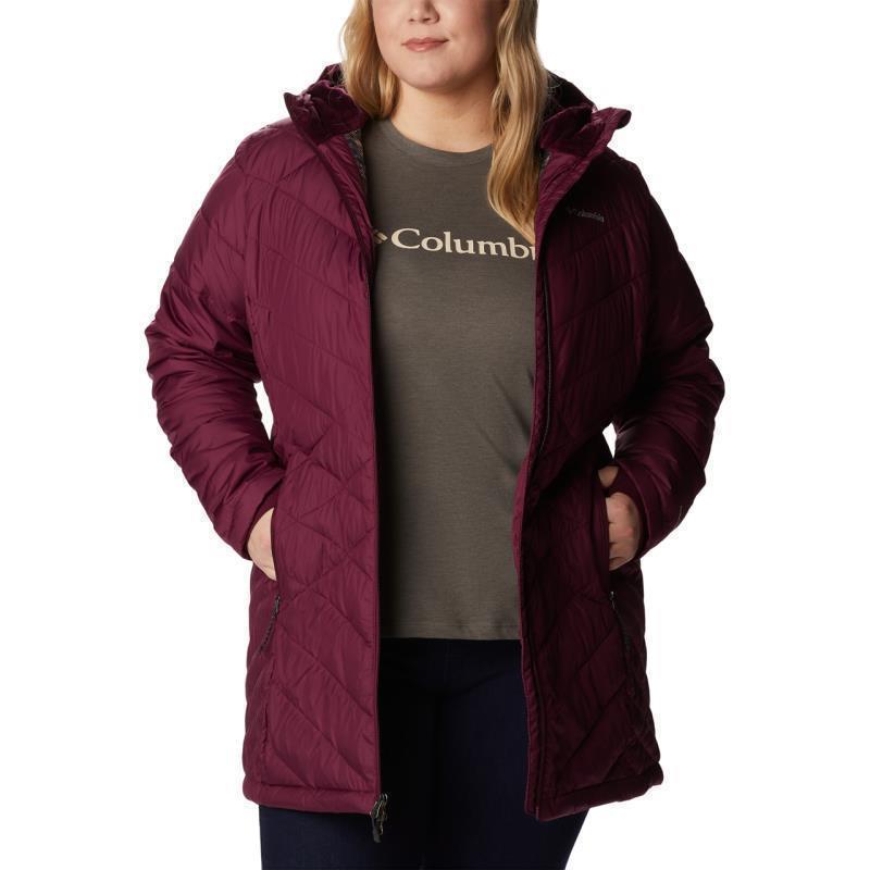 Heavenly Long Hooded Jacket, Extended - Womens - Marionberry 4