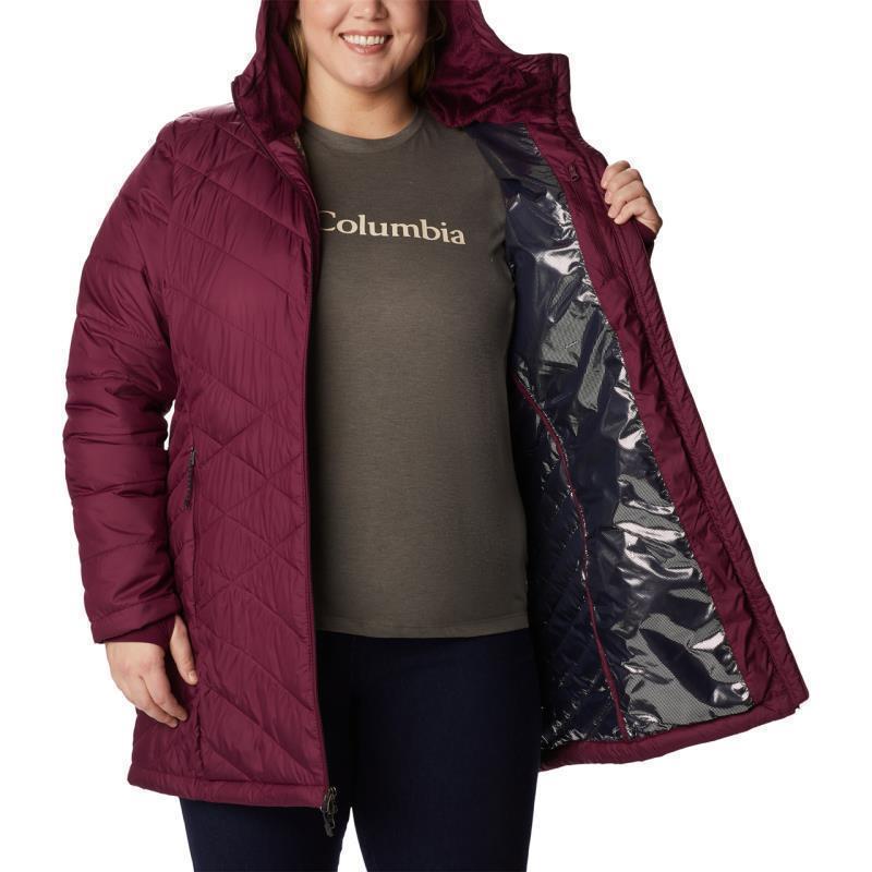 Heavenly Long Hooded Jacket, Extended - Womens - Marionberry 5