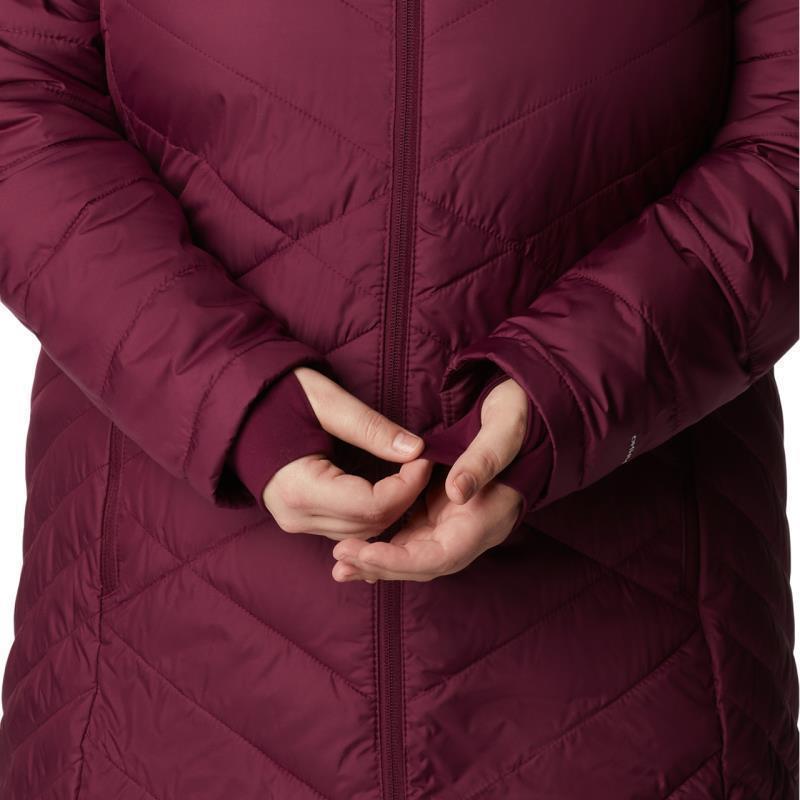 Heavenly Long Hooded Jacket, Extended - Womens - Marionberry 7