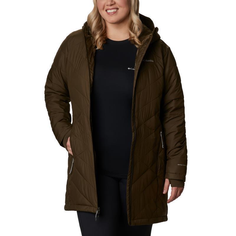 Heavenly Long Hooded Jacket, Extended - Womens - Olive Green 2
