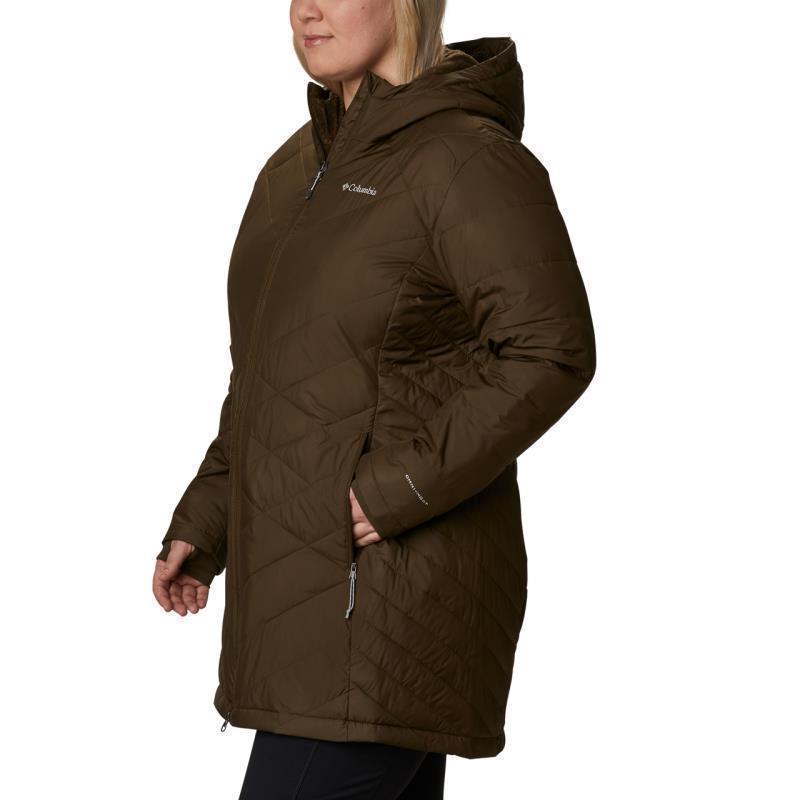 Heavenly Long Hooded Jacket, Extended - Womens - Olive Green 3