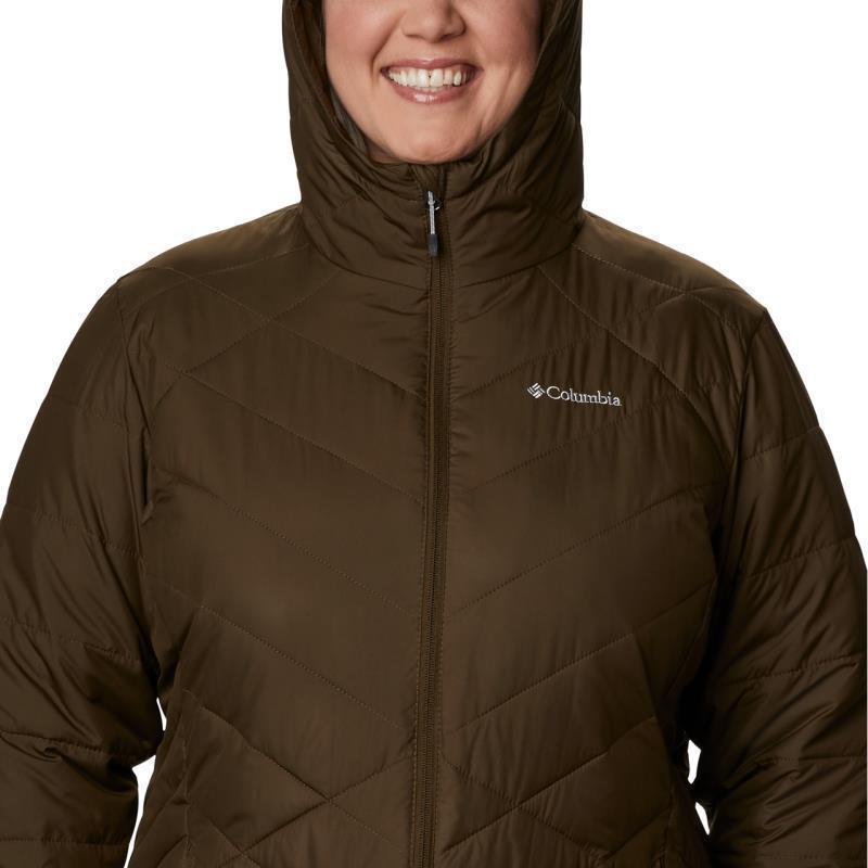 Heavenly Long Hooded Jacket, Extended - Womens - Olive Green 5
