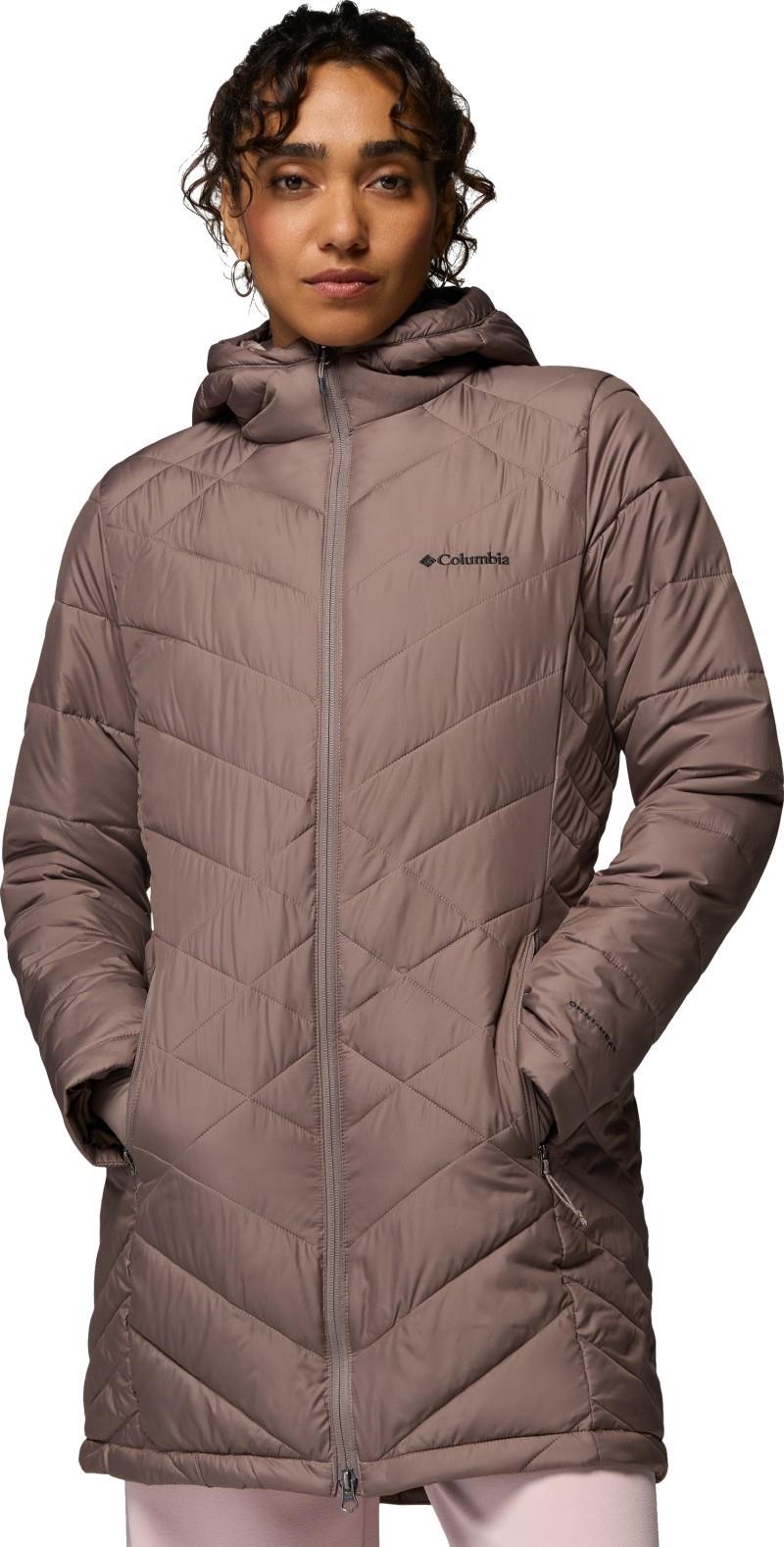 Heavenly Long Hooded Jacket, Extended - Womens - iron 1