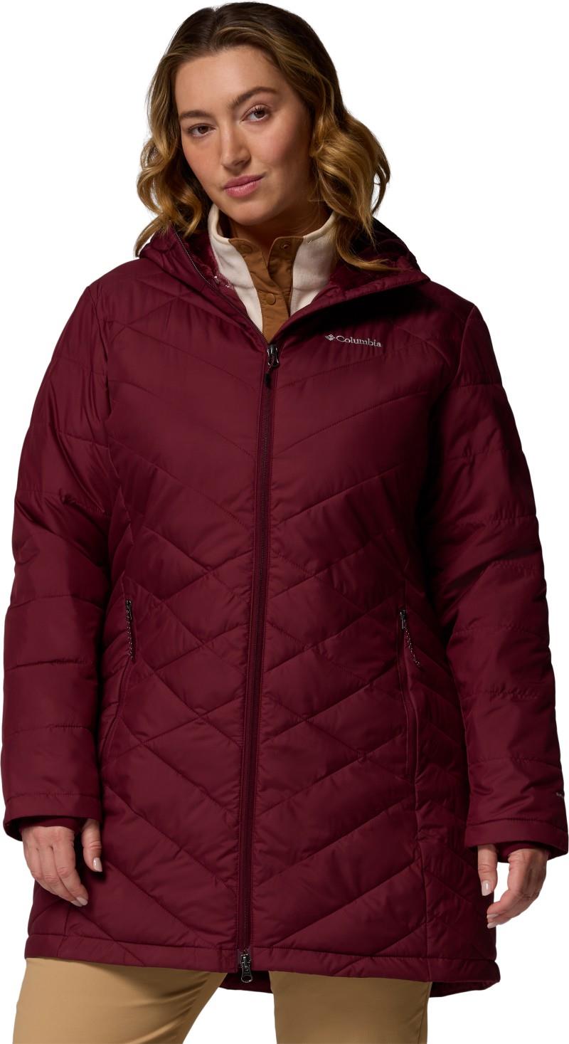 Heavenly Long Hooded Jacket, Extended - Womens - rich wine 1