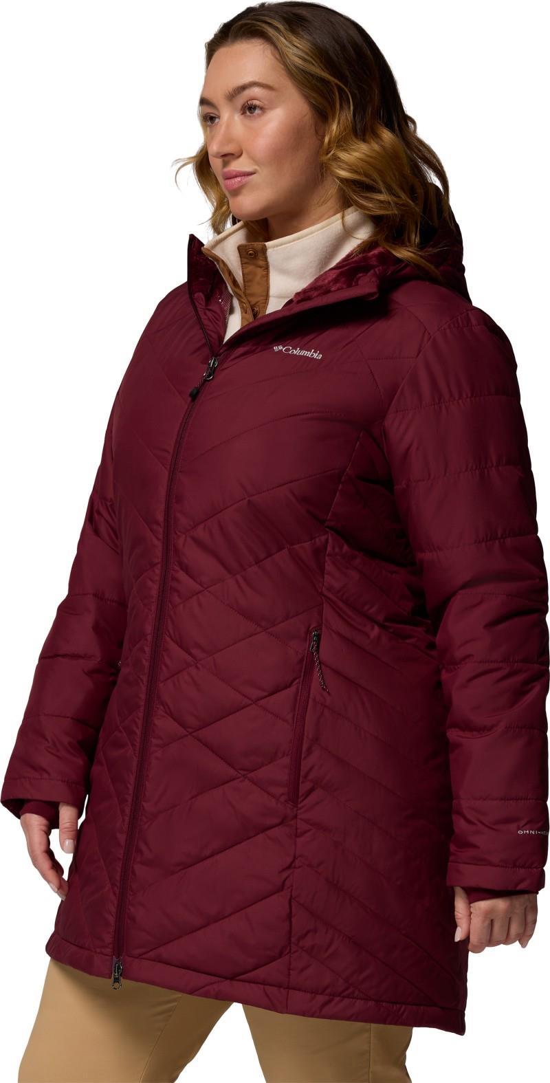 Heavenly Long Hooded Jacket, Extended - Womens - rich wine 1