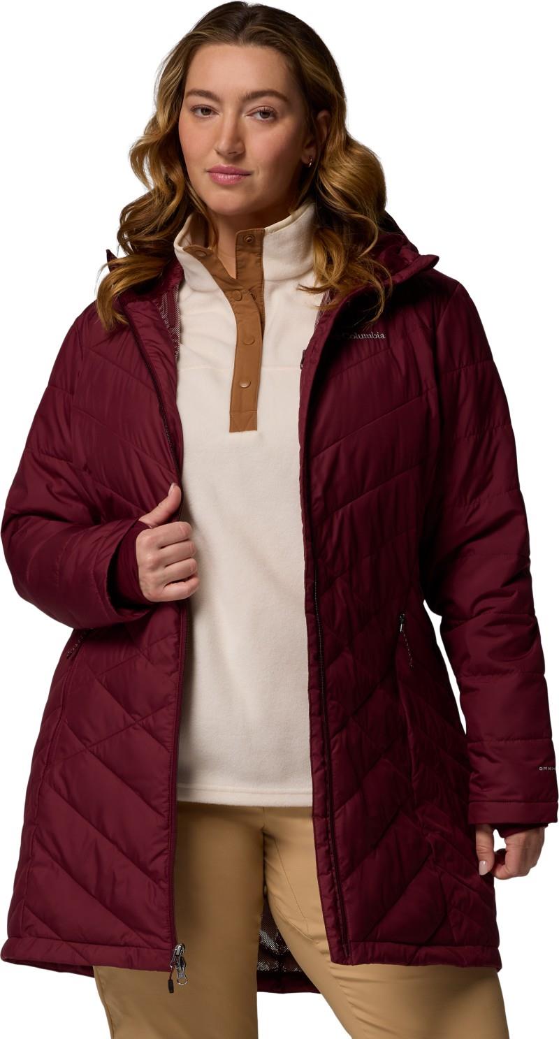 Heavenly Long Hooded Jacket, Extended - Womens - rich wine 1