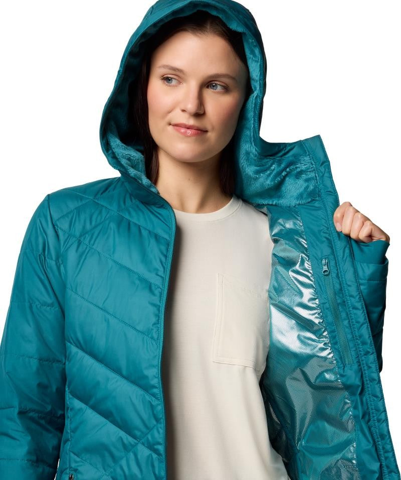 Heavenly Long Hooded Jacket, Extended - Womens - river blue 1