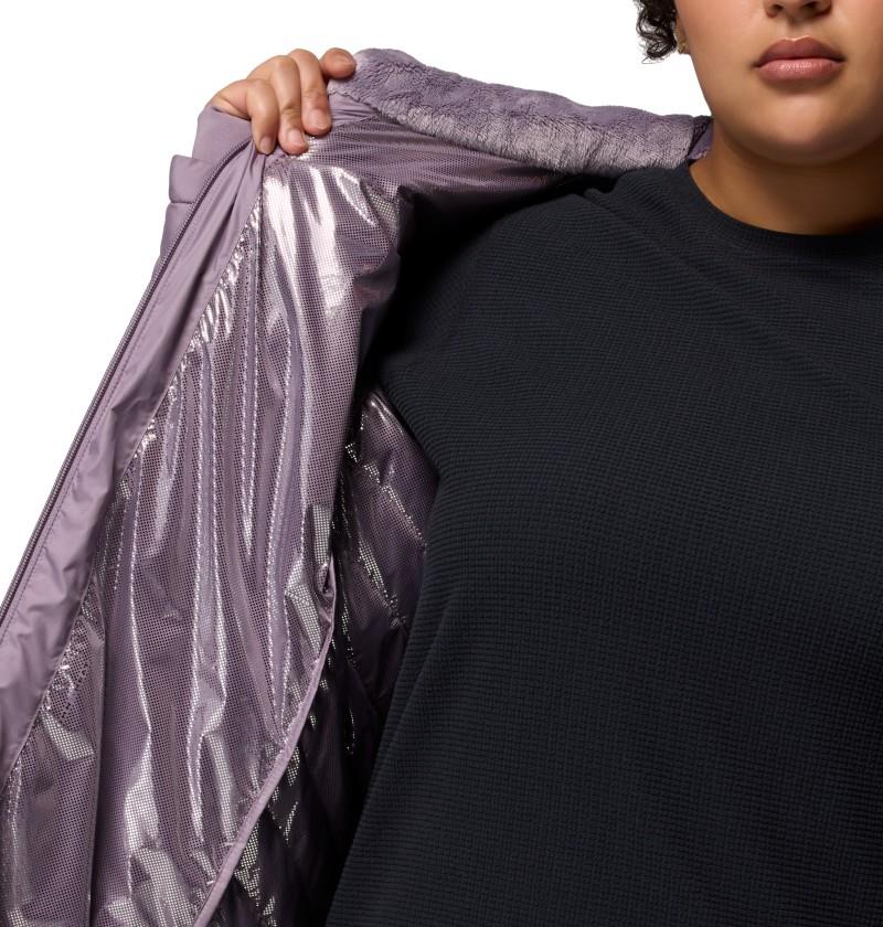 Heavenly Long Hooded Jacket, Extended - Womens - shale purple 1