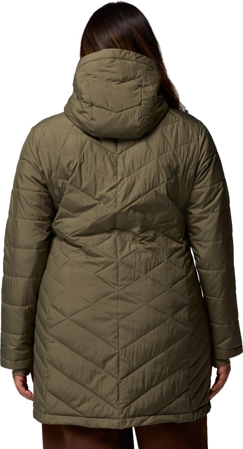 Heavenly Long Hooded Jacket, Extended - Womens - stone green 1