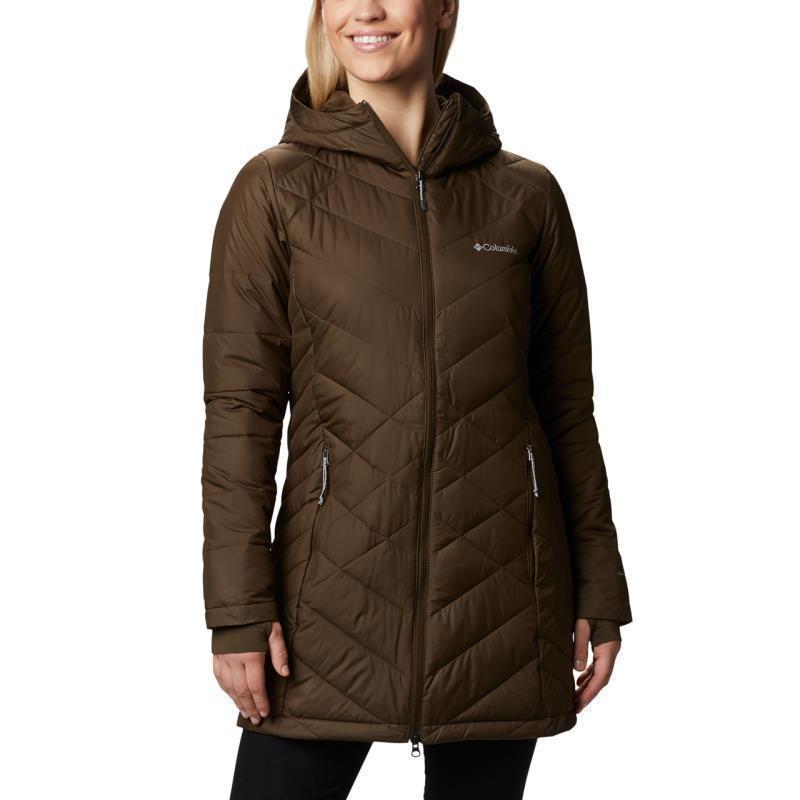 Heavenly Long Hooded Jacket - Womens - Olive Green 3