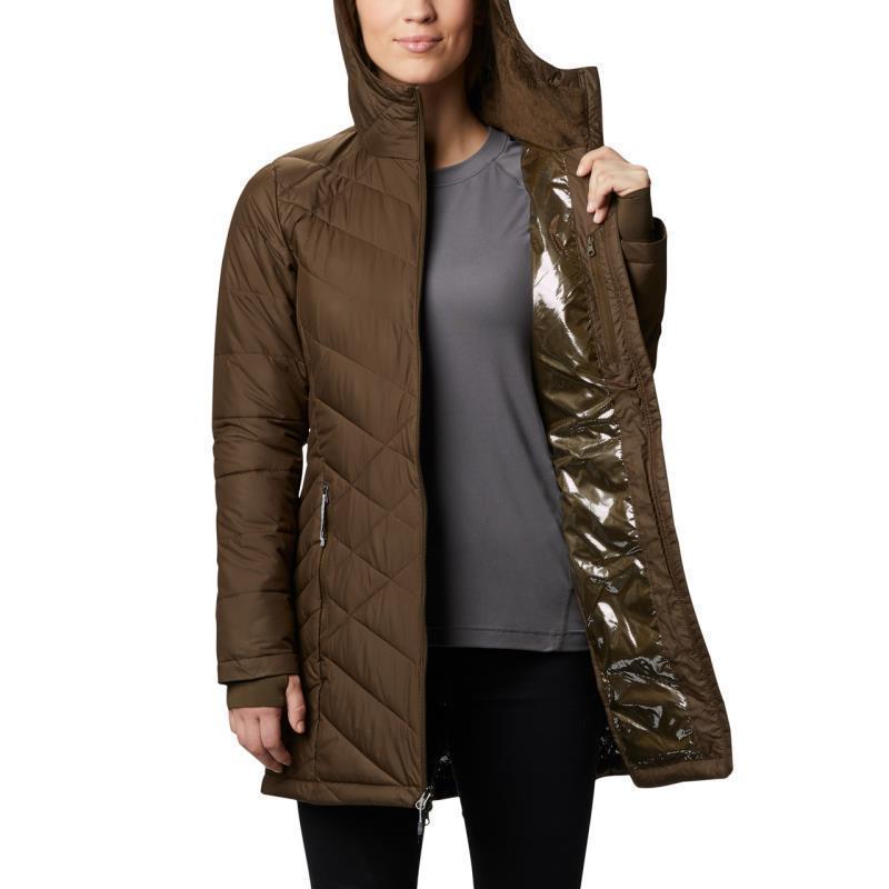 Heavenly Long Hooded Jacket - Womens - Olive Green 6