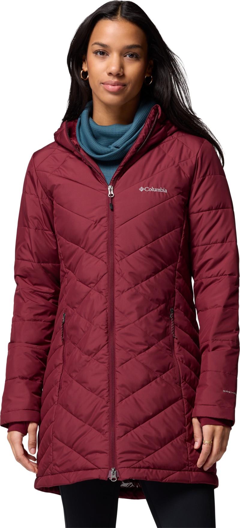 Heavenly Long Hooded Jacket - Womens - rich wine 1