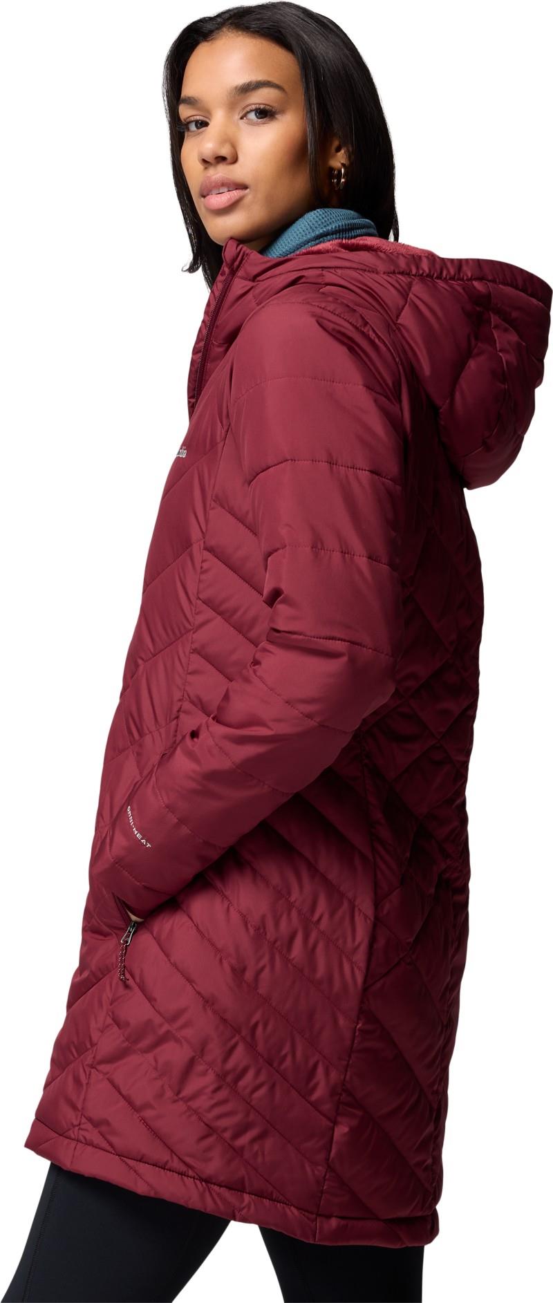 Heavenly Long Hooded Jacket - Womens - rich wine 1