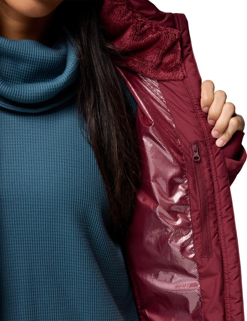 Heavenly Long Hooded Jacket - Womens - rich wine 1
