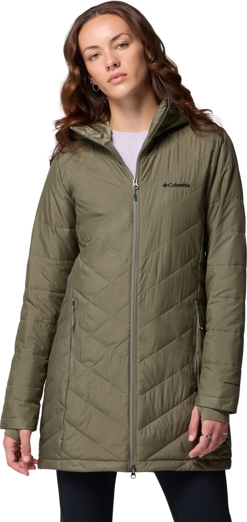 Heavenly Long Hooded Jacket - Womens - stone green 1