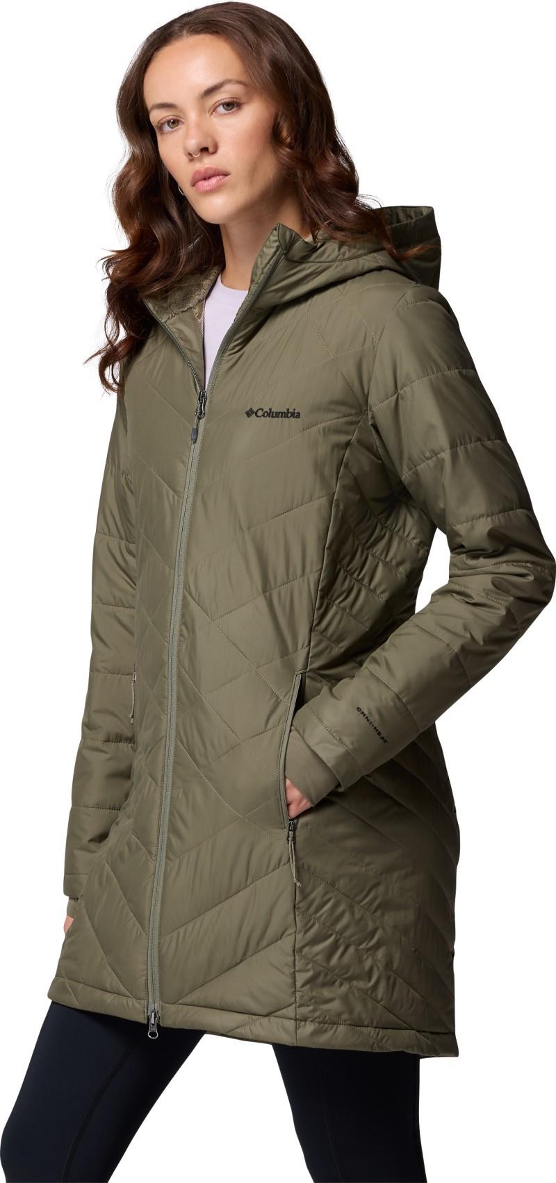 Heavenly Long Hooded Jacket - Womens - stone green 1