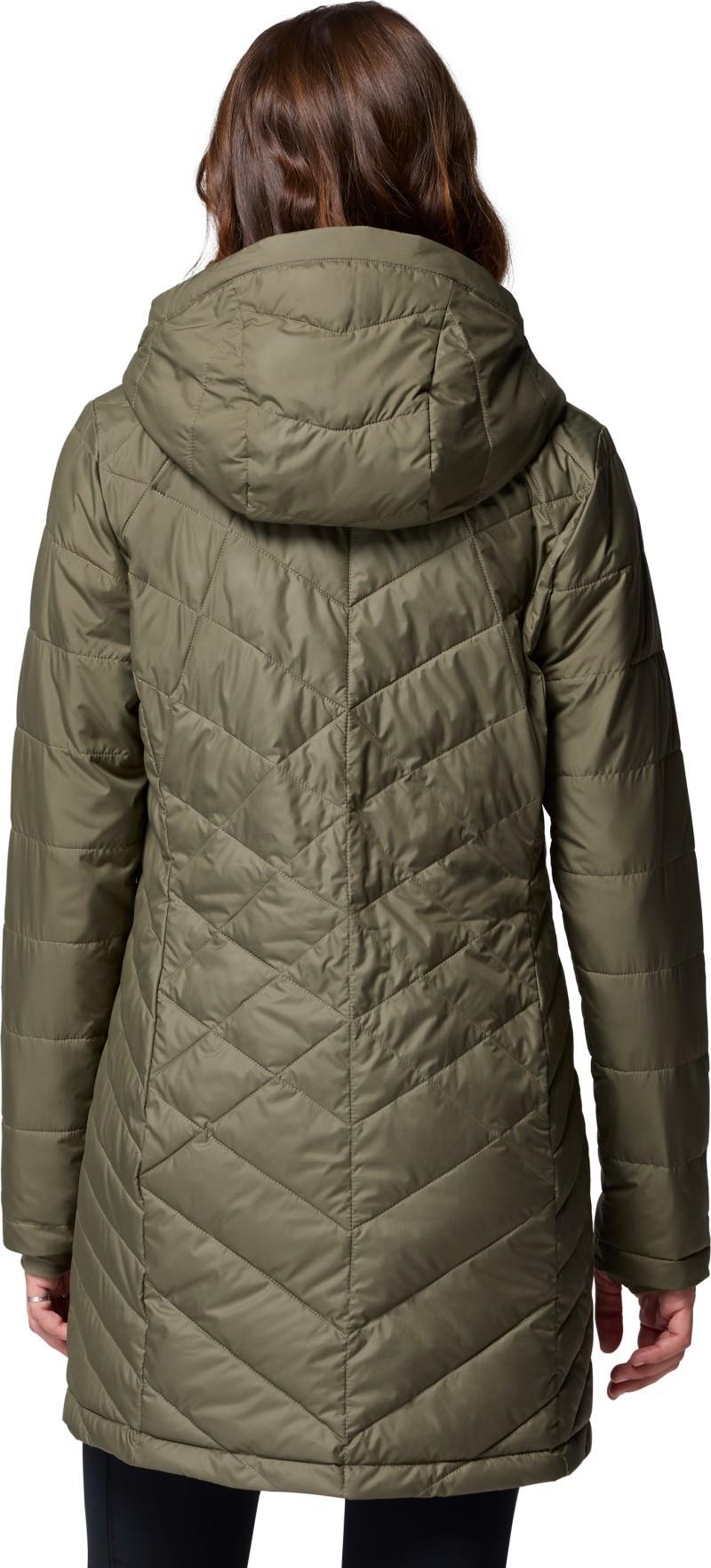 Heavenly Long Hooded Jacket - Womens - stone green 1