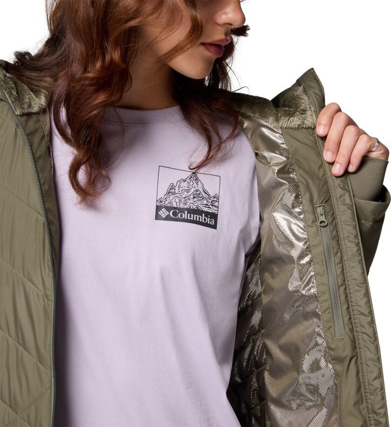 Heavenly Long Hooded Jacket - Womens - stone green 1