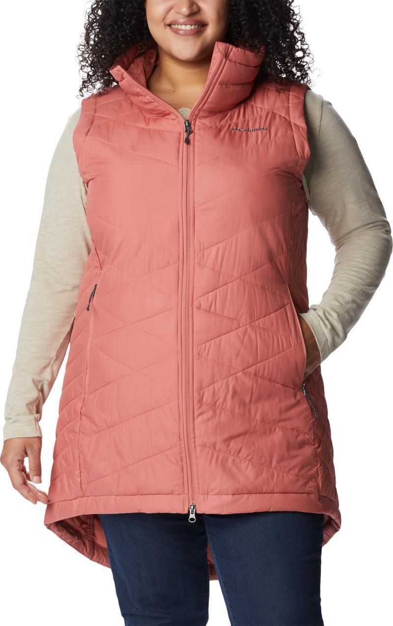 Heavenly Long Vest - Plus - Womens - Dark Coral 1