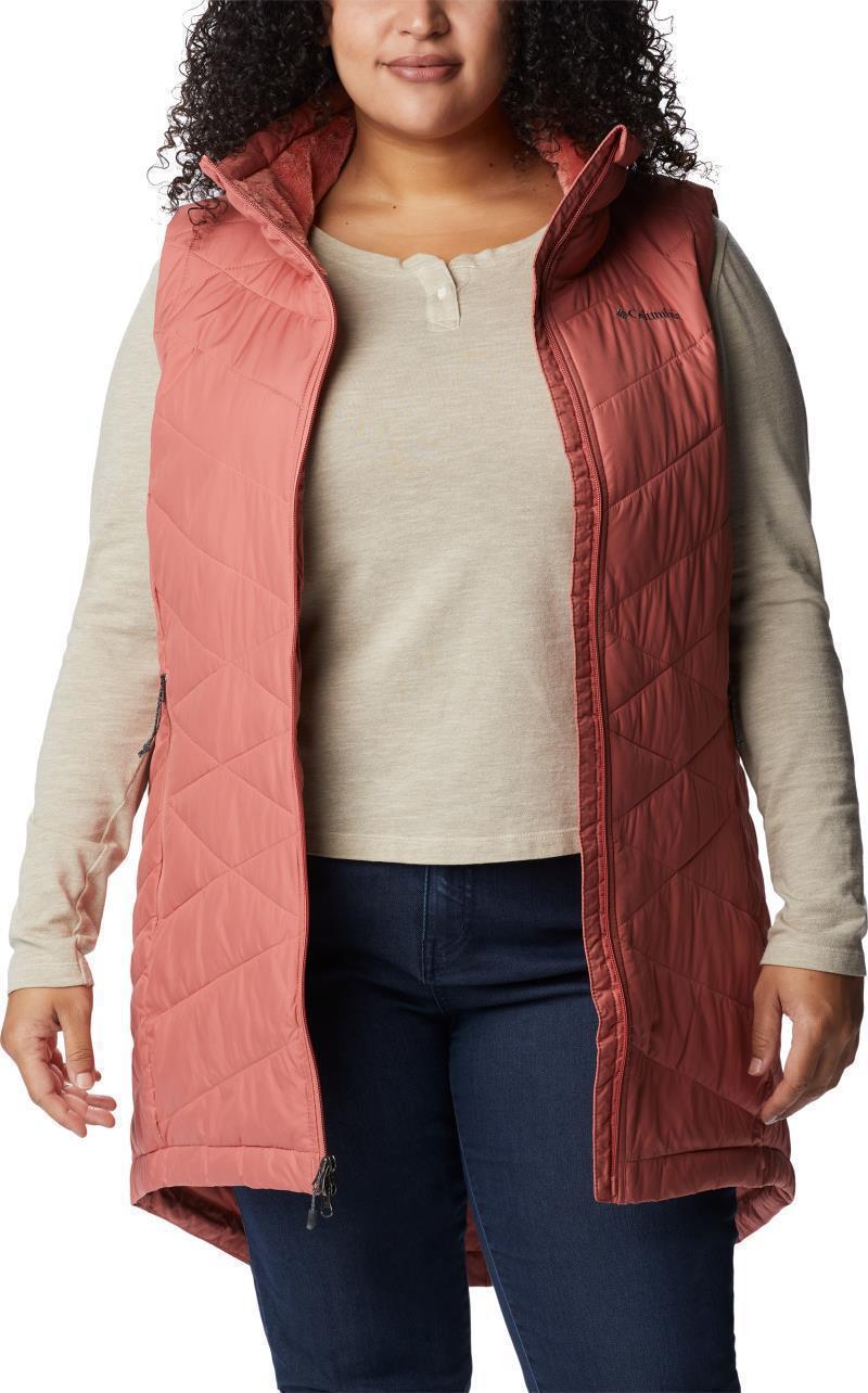 Heavenly Long Vest - Plus - Womens - Dark Coral 3