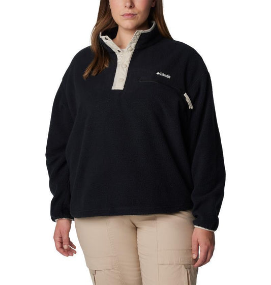 Helvetia Cropped Half Snap, Extended - Womens - Black 1