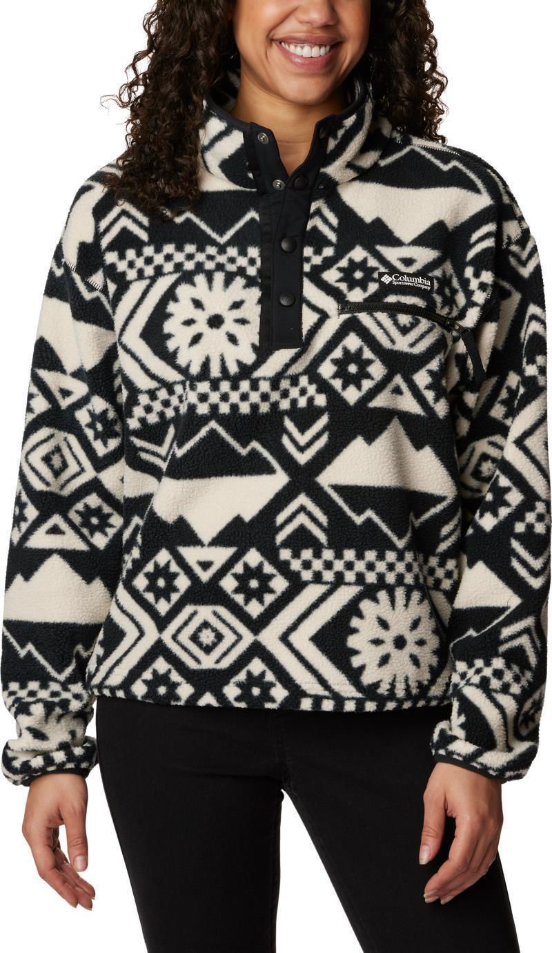 Helvetia Cropped Half Snap - Womens - Black Checkered Peaks Tonal 1