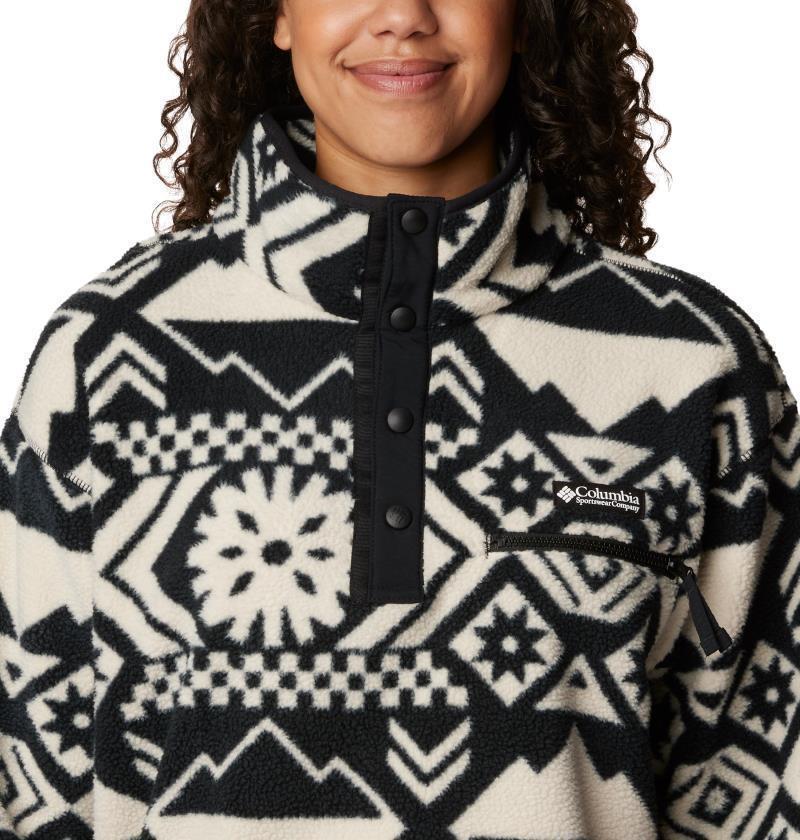 Helvetia Cropped Half Snap - Womens - Black Checkered Peaks Tonal 4