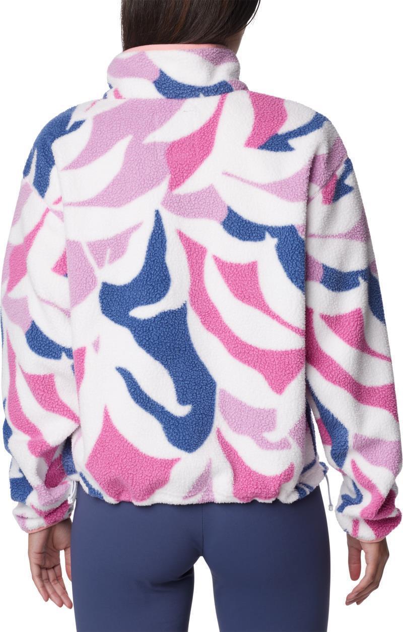 Helvetia Cropped Half Snap - Womens - Cosmos Floristic Print / Eve / Salmon Rose 2