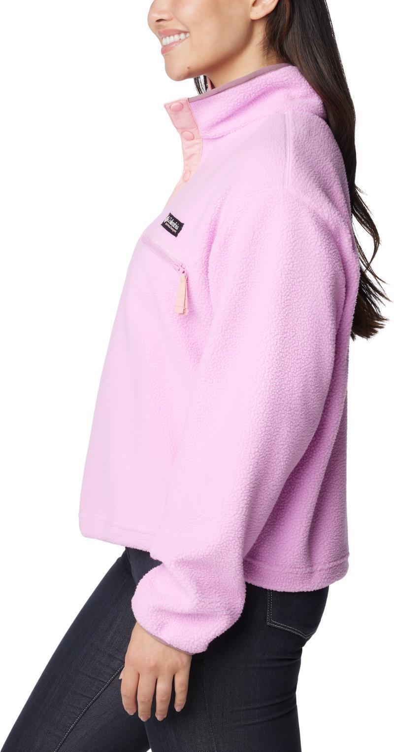 Helvetia Cropped Half Snap - Womens - Cosmos / Salmon Rose / Fig 2