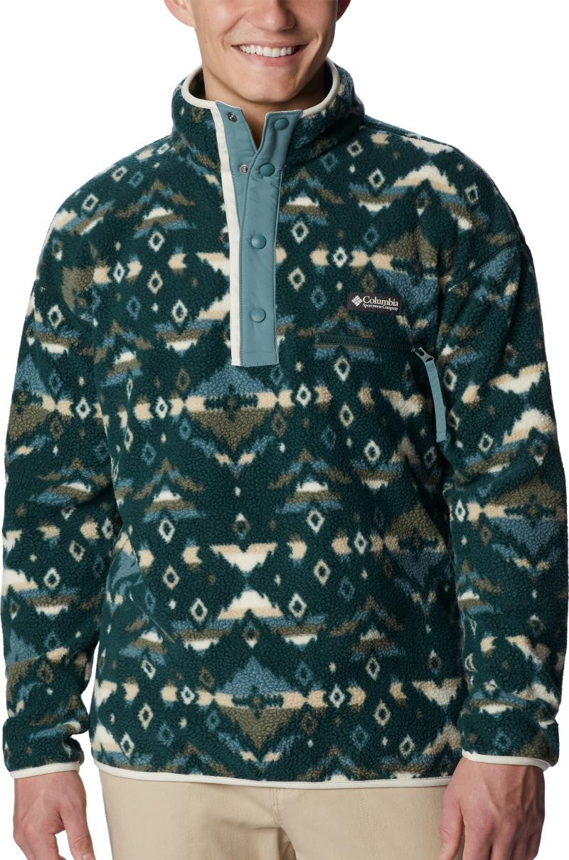 Helvetia Half Snap Fleece - Big - Mens - spruce rocky mountain print 1