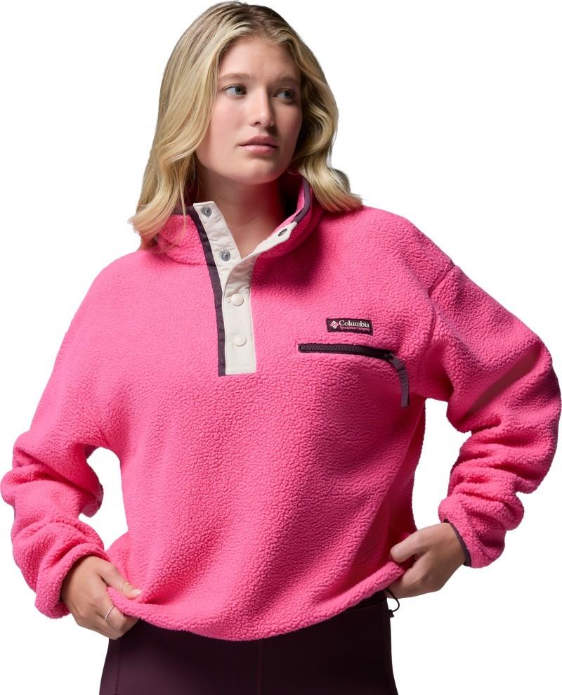 Helvetia II Cropped Half-Snap Fleece, Extended - Womens - nico / dark stone 1