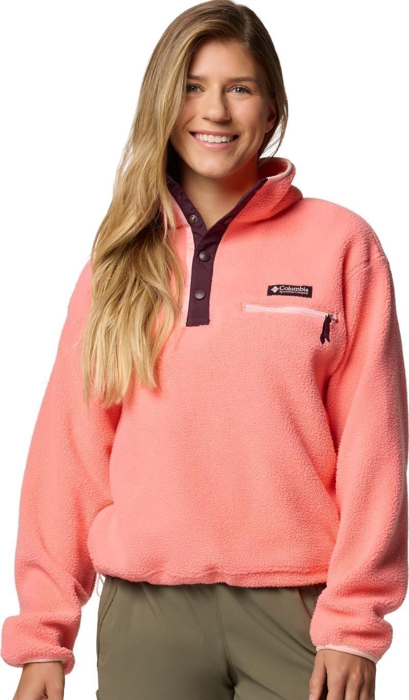 Helvetia II Cropped Half-Snap Fleece - Womens - alpenglow 1