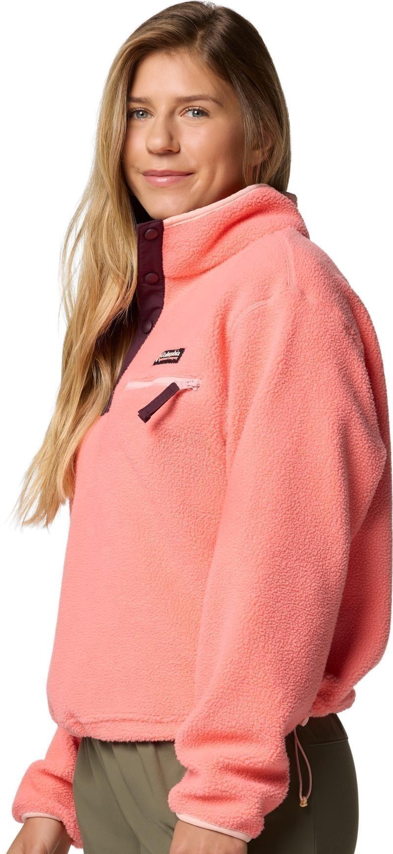 Helvetia II Cropped Half-Snap Fleece - Womens - alpenglow 1