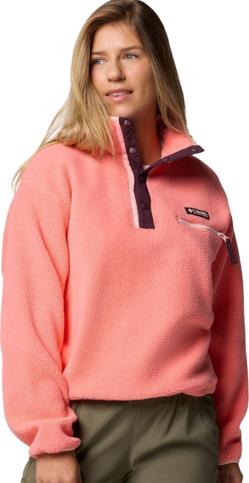 Helvetia II Cropped Half-Snap Fleece - Womens - alpenglow 1