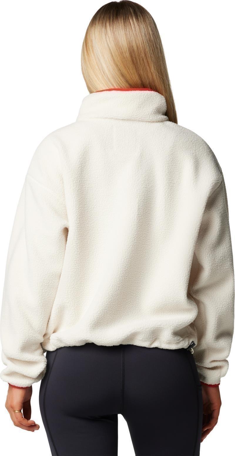 Helvetia II Cropped Half-Snap Fleece - Womens - chalk 1
