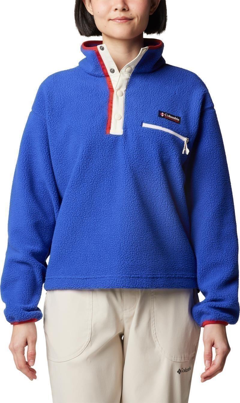 Helvetia II Cropped Half-Snap Fleece - Womens - clematis blue 1