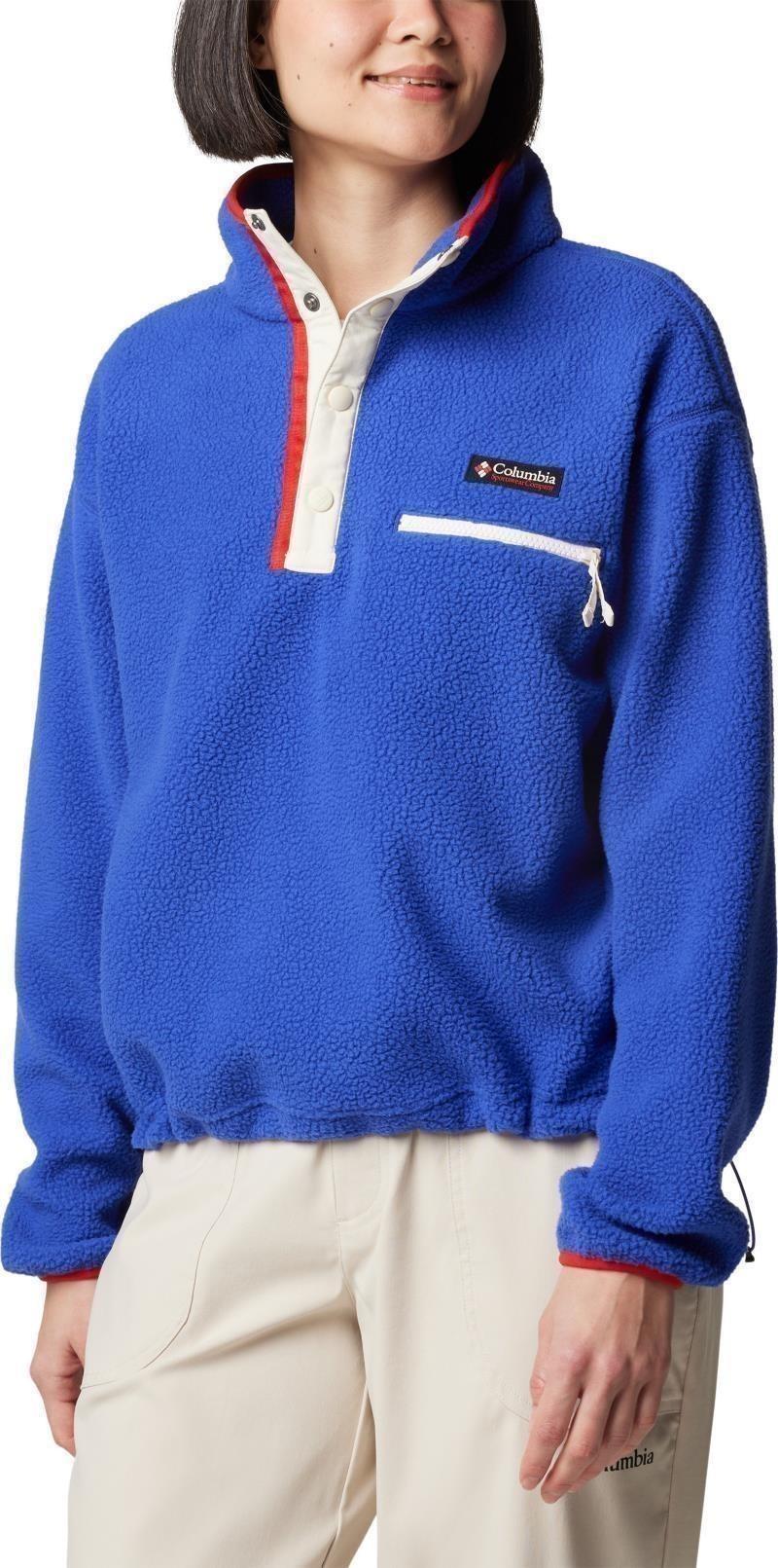 Helvetia II Cropped Half-Snap Fleece - Womens - clematis blue 1