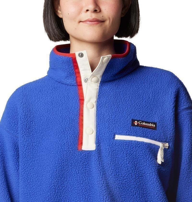 Helvetia II Cropped Half-Snap Fleece - Womens - clematis blue 1