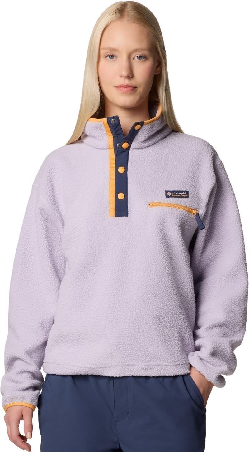Helvetia II Cropped Half-Snap Fleece - Womens - lavender pearl 1
