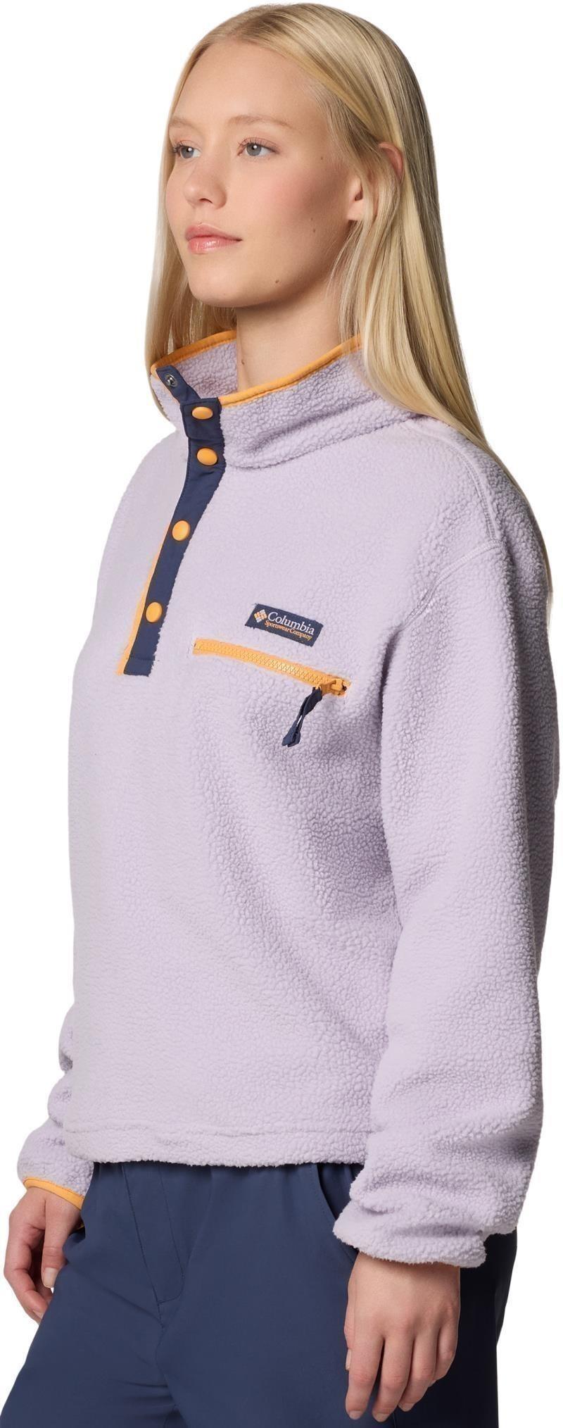 Helvetia II Cropped Half-Snap Fleece - Womens - lavender pearl 1