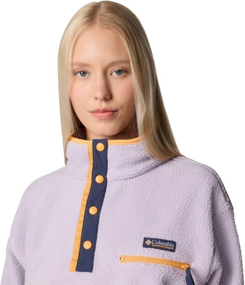 Helvetia II Cropped Half-Snap Fleece - Womens - lavender pearl 1