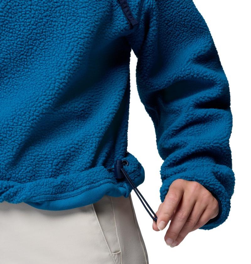 Helvetia II Cropped Half-Snap Fleece - Womens - phoenix blue / rainy day 1
