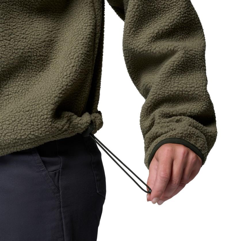 Helvetia II Cropped Half-Snap Fleece - Womens - stone green / safari 1