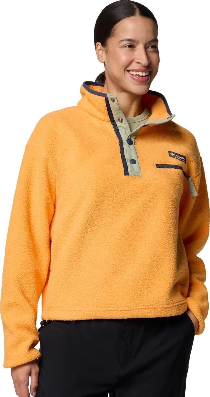 Helvetia II Cropped Half-Snap Fleece - Womens - summer orange 1