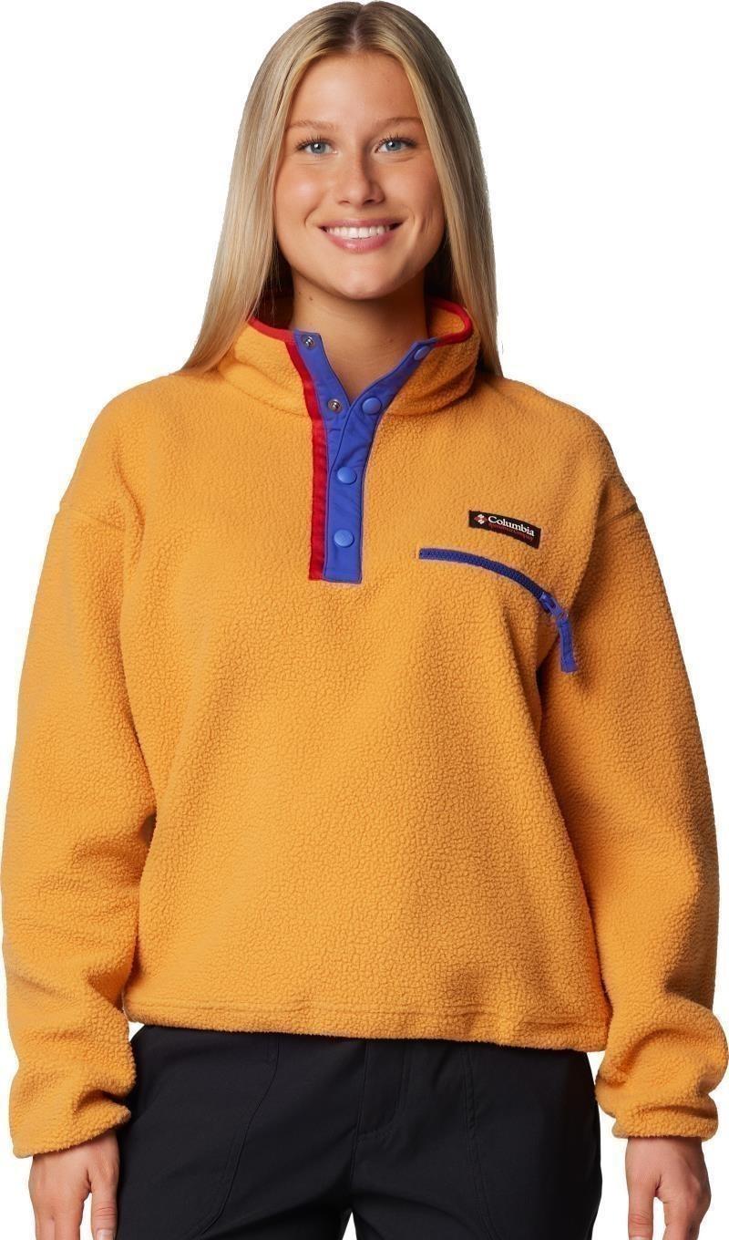 Helvetia II Cropped Half-Snap Fleece - Womens - sunstone 1